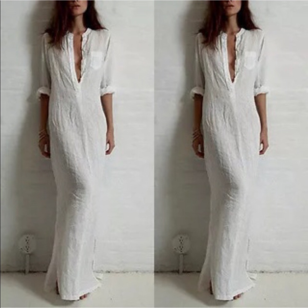 COTTON BLOUSE TOP MAXI  1 left - Picture 2 of 8